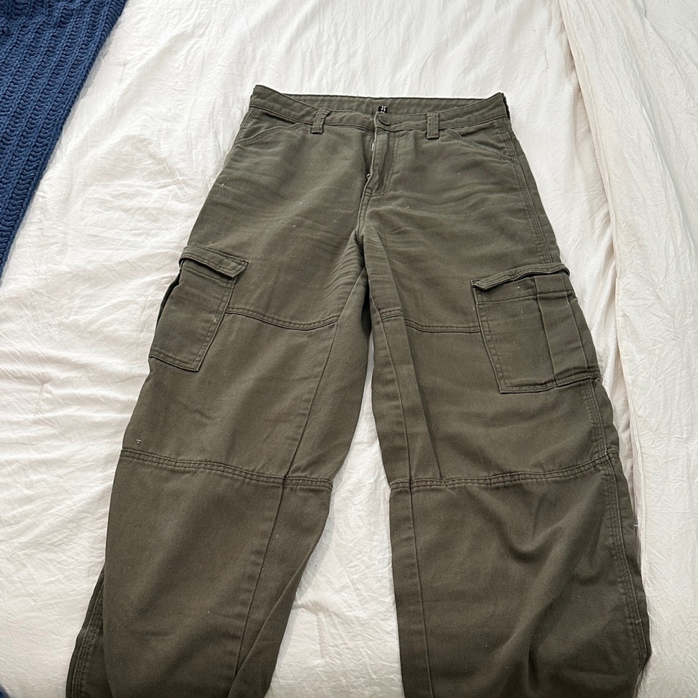 H&M Women's Olive Wide Leg Pants